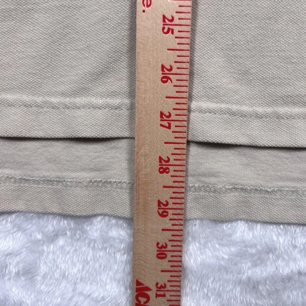 VTG 80s 90s Polo Ralph Lauren Polo Shirt Men XL Cream Pony Logo Boxy Made in USA